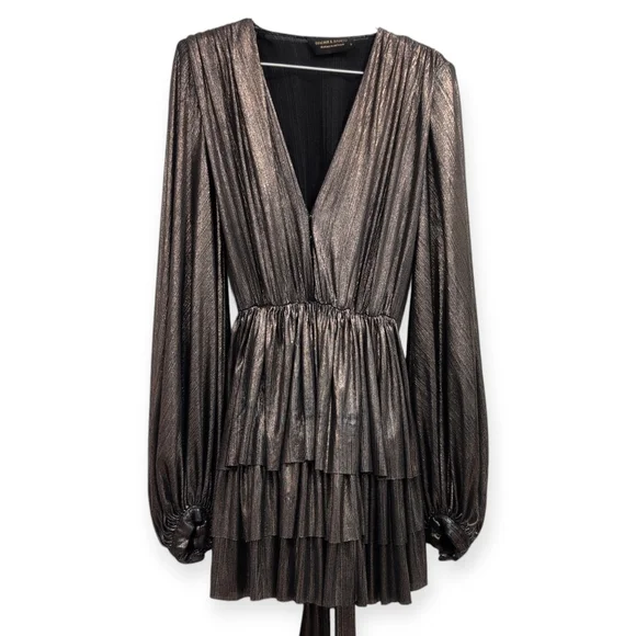 BRONX & BANCO Bellerose Metallic Mini Dress - Picture 7 of 15